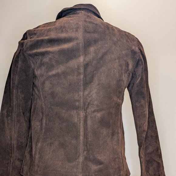 Chocolate Brown Suede Fall Shacket - Women's sz M - Picture 4 of 7